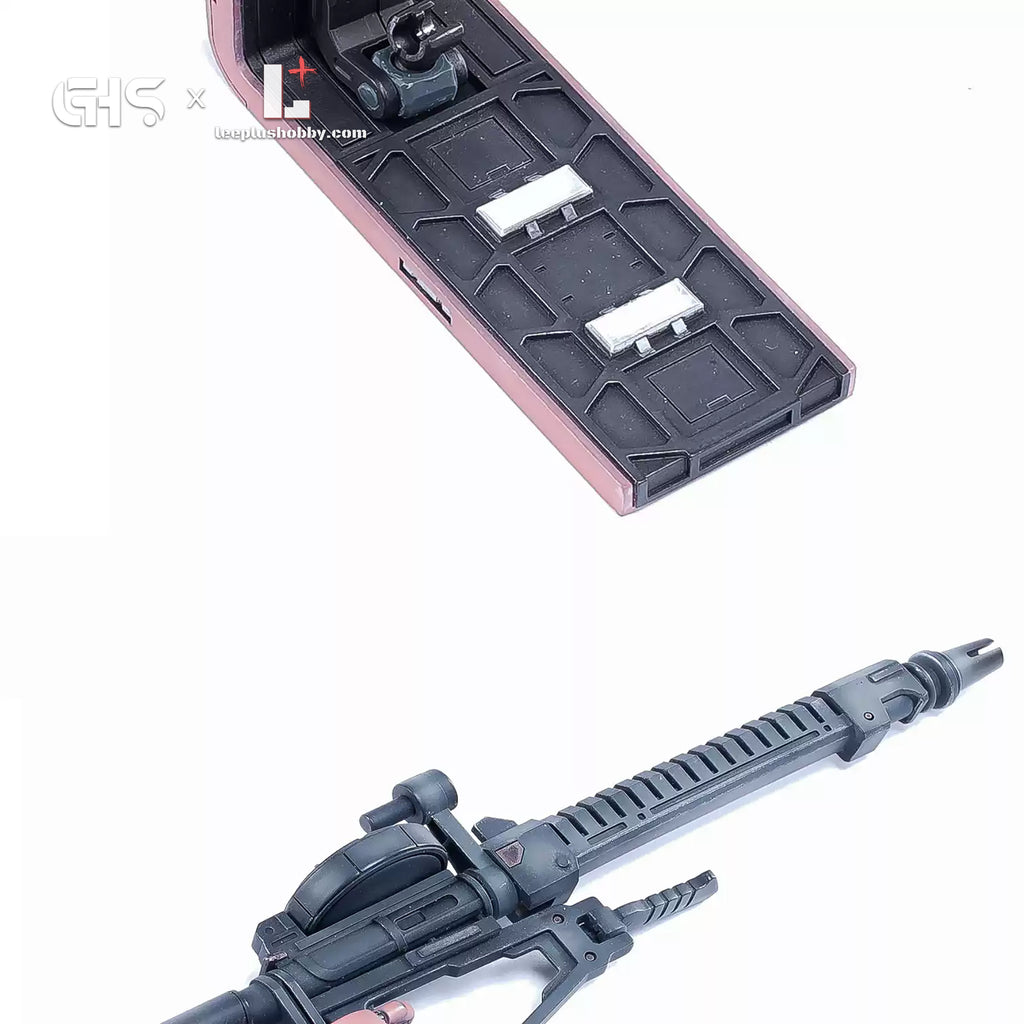 GHS MG 1/100 MS-06S Zaku Ver. 2.0 conversion — close-up of shield interior and rifle