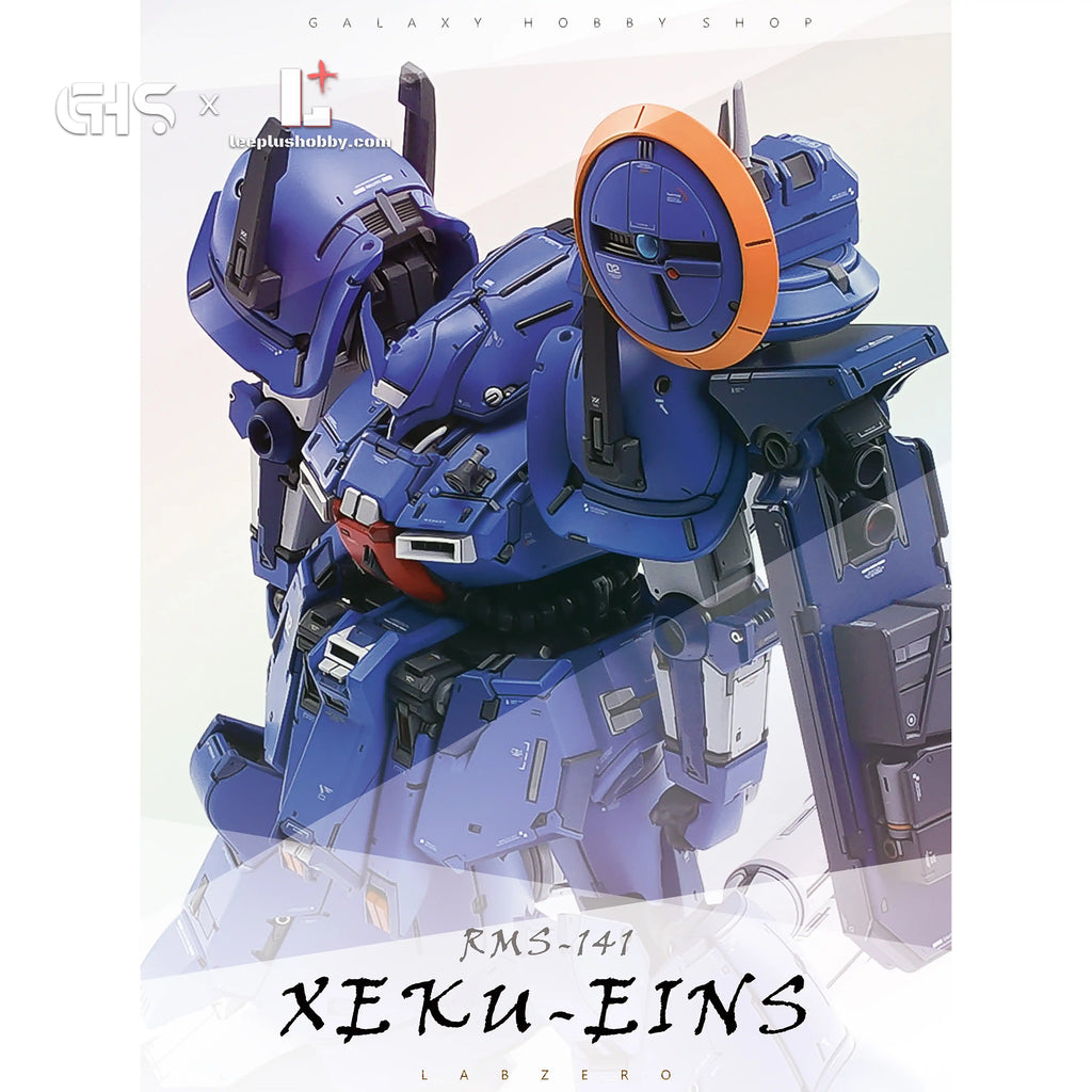 GHS 1/100 RMS-14 Xeku-Eins resin kit — blue-painted model on illustrated product cover
