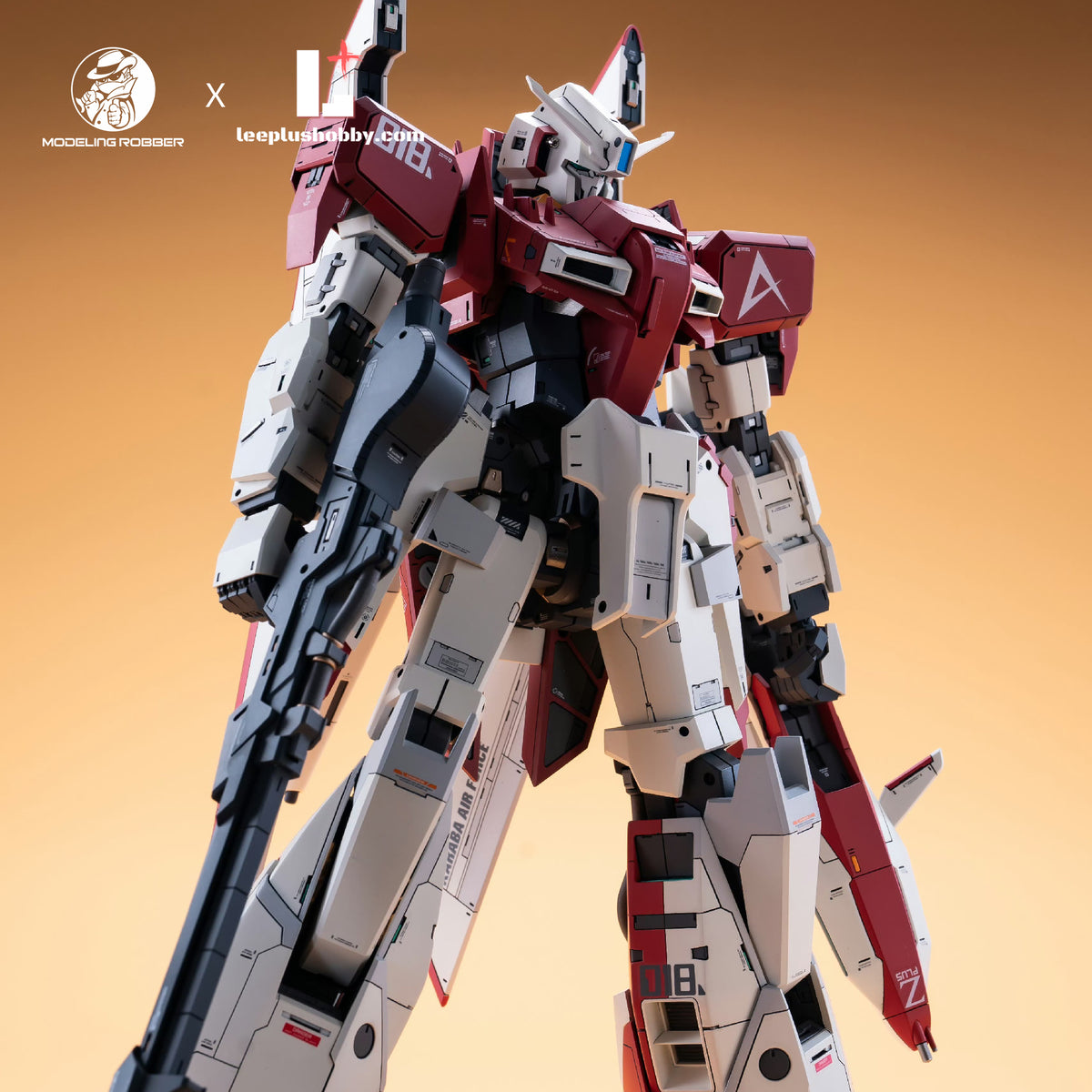 Modeling Robber 1/100 MSZ-006 Z Plus A1 resin kit — low-angle full-body front view