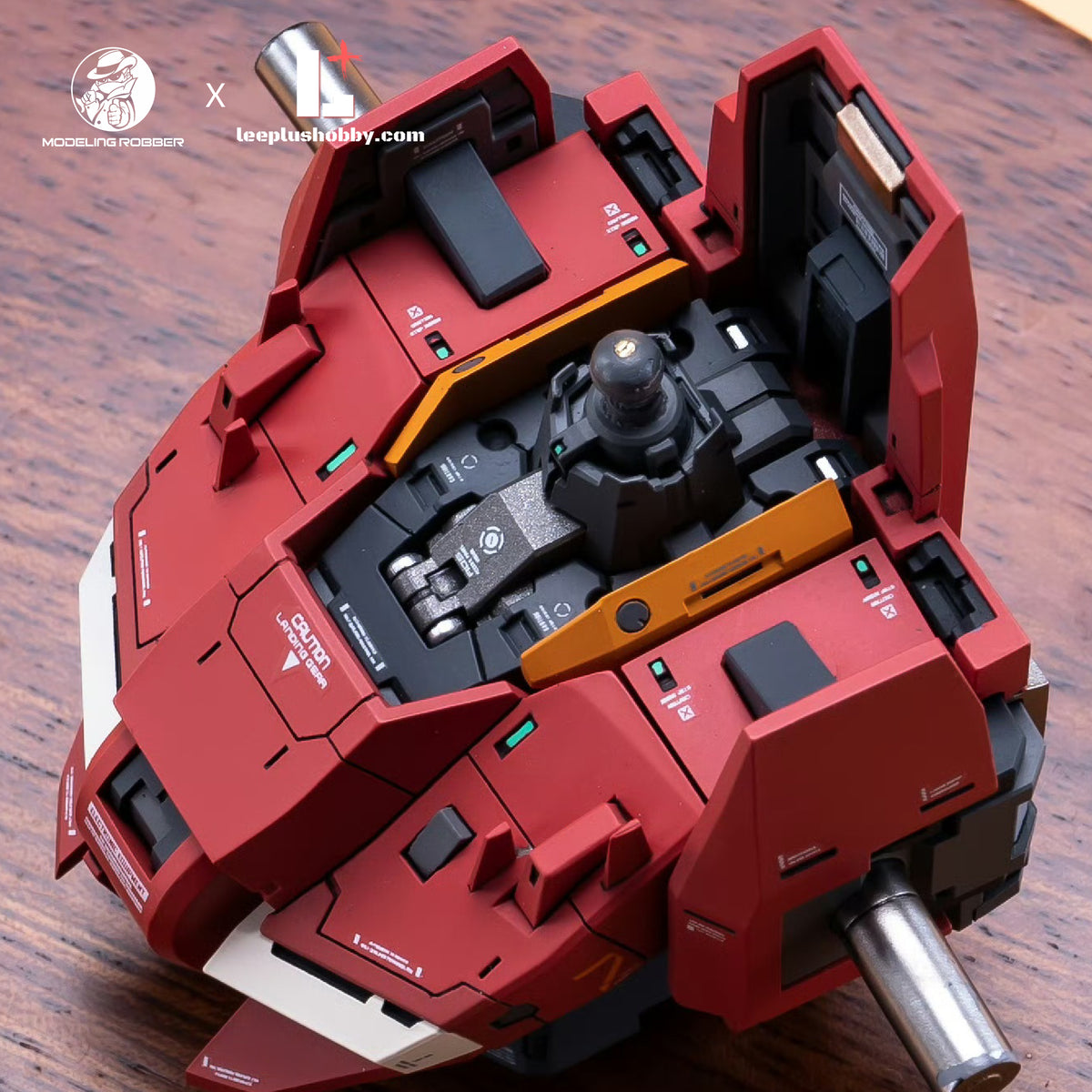 Modeling Robber 1/100 MSZ-006 Z Plus A1 resin kit — torso assembly viewed from above