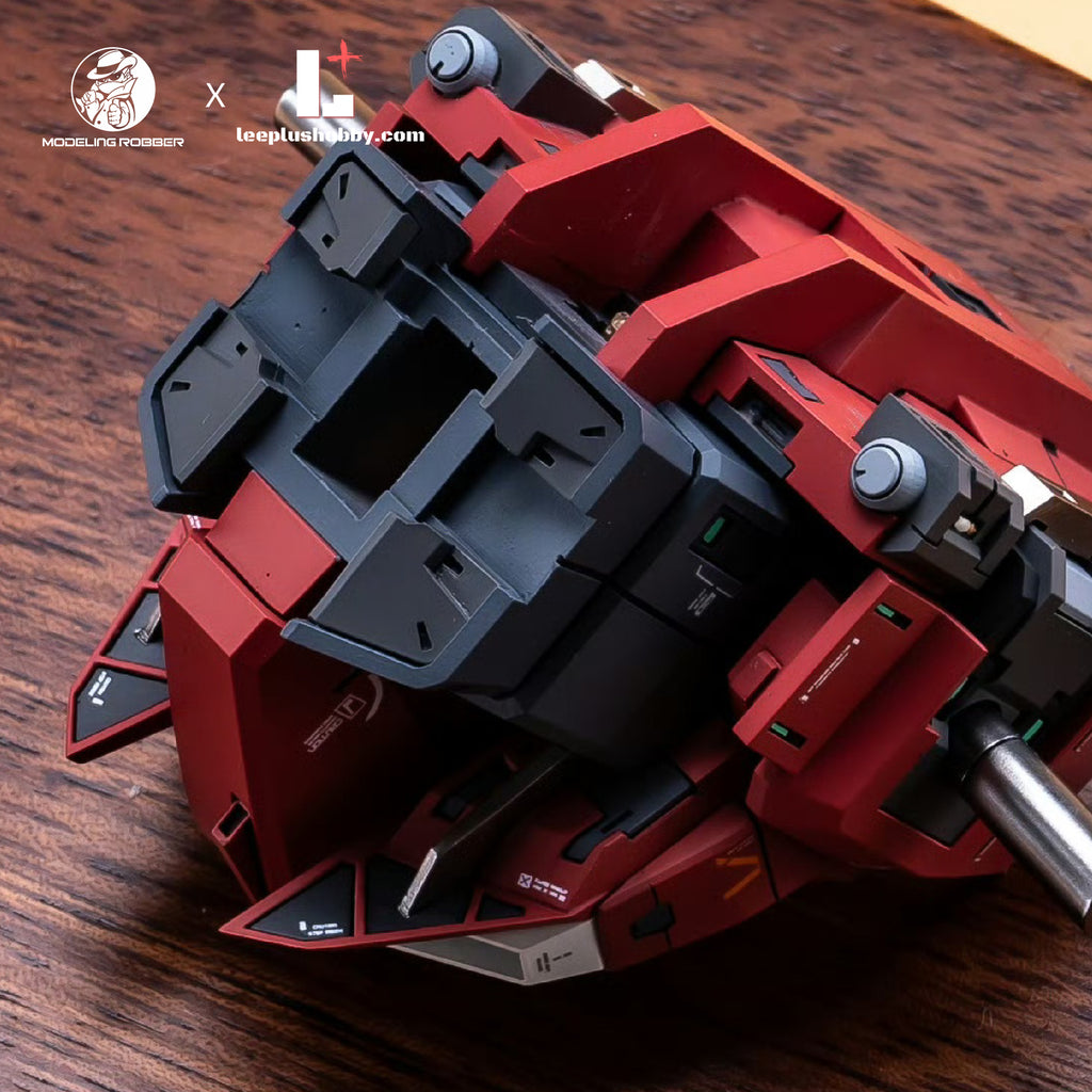 Modeling Robber 1/100 MSZ-006 Z Plus A1 resin kit — underside of red torso assembly