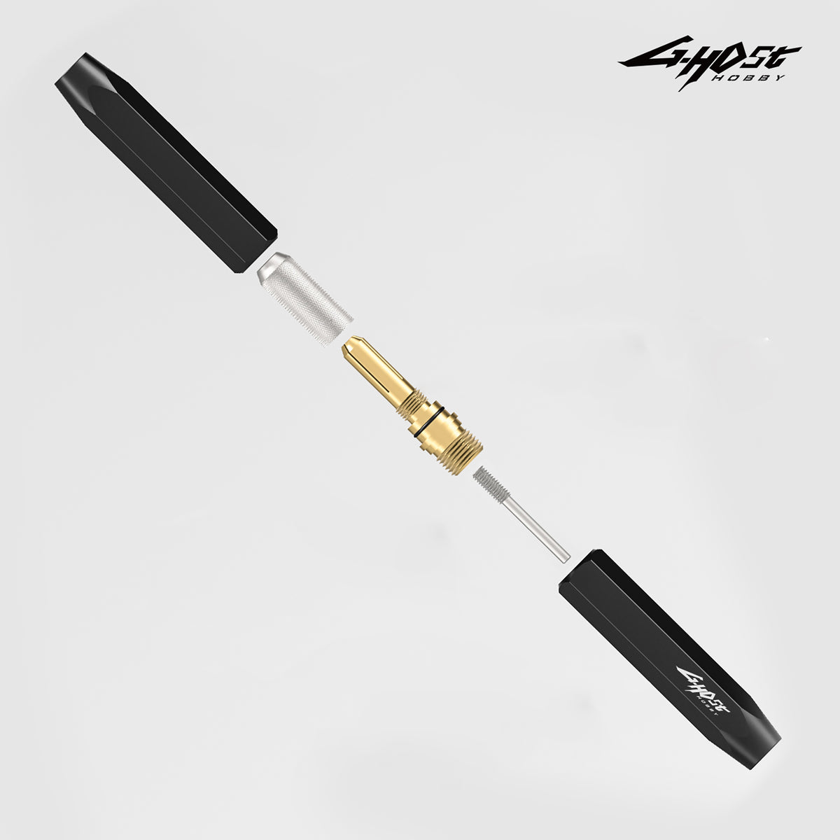 G-Host Scriber Holder / Multi Purpose — exploded view of holder, chuck and cap