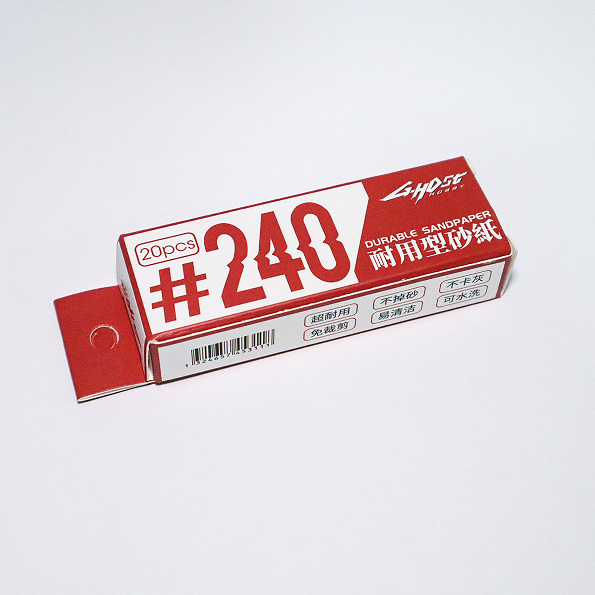 G-Host Sanding Paper #240–#1500 — red #240 grit pack