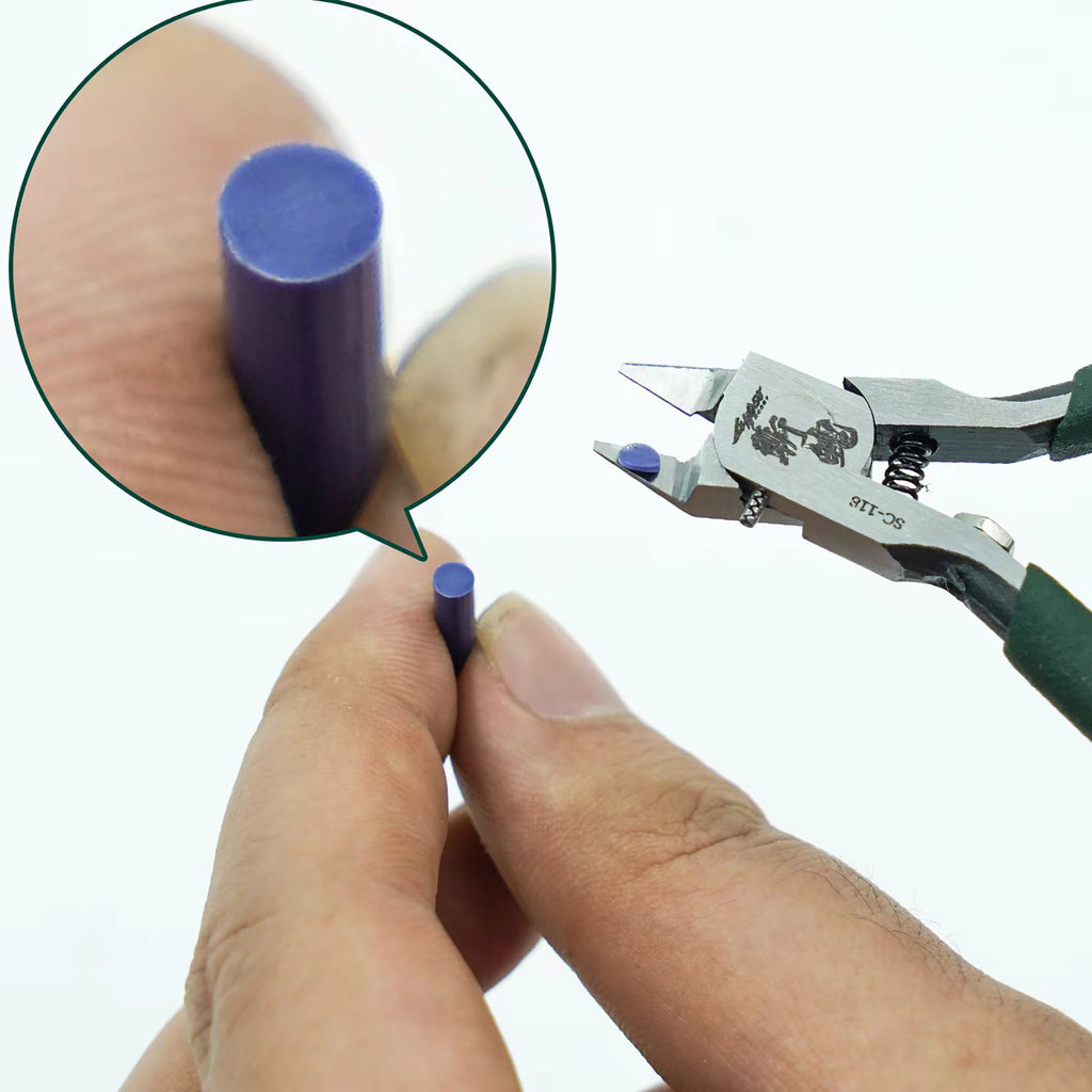 G-Host Single Blade Nipper — demonstration cutting a plastic rod