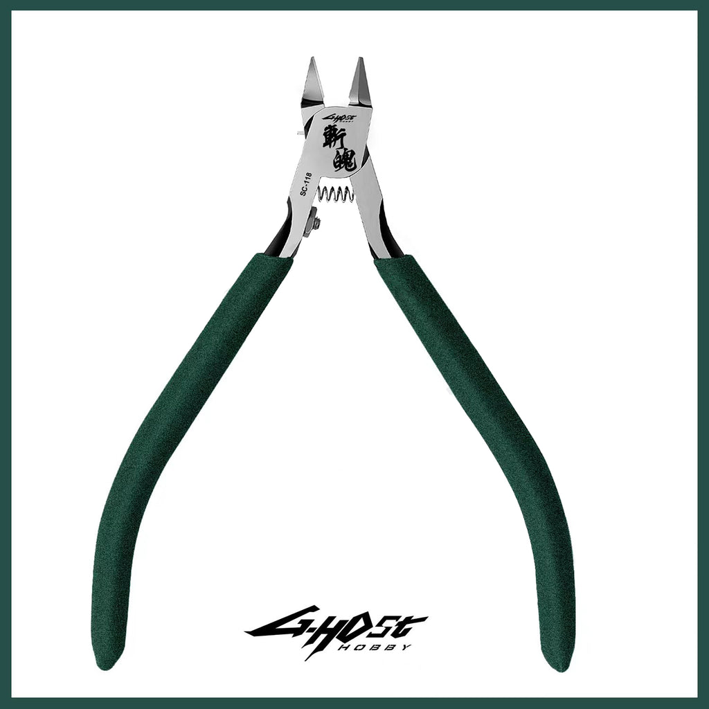 G-Host Single Blade Nipper — full view of open green handles and cutting jaws