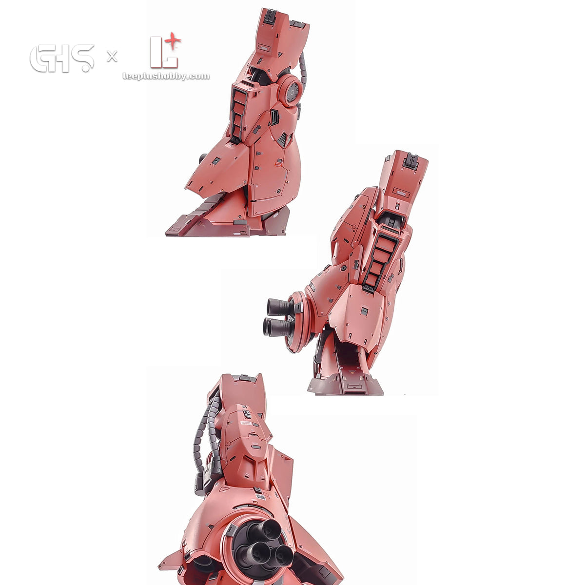 GHS 1/100 MSK-008 Dijeh Char's Custom resin kit — lower-leg armour shown from several angles