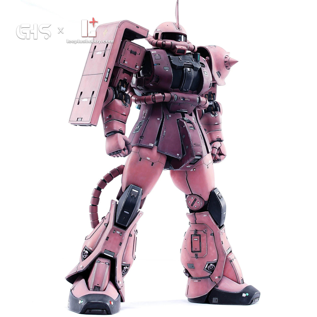 GHS MG 1/100 MS-06S Zaku Ver. 2.0 conversion — red model standing three-quarter view