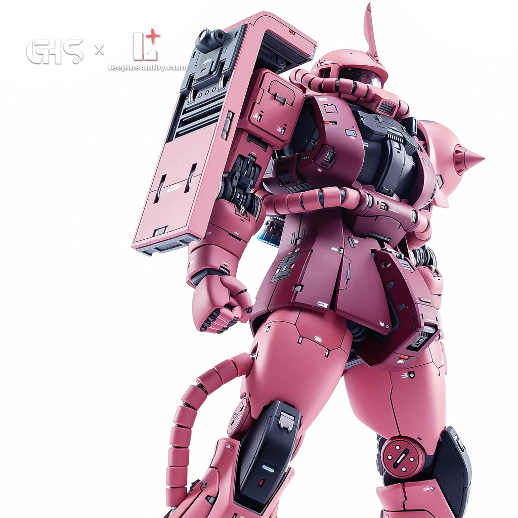 GHS MG 1/100 MS-06S Zaku Ver. 2.0 conversion — red model torso, shield and waist detail