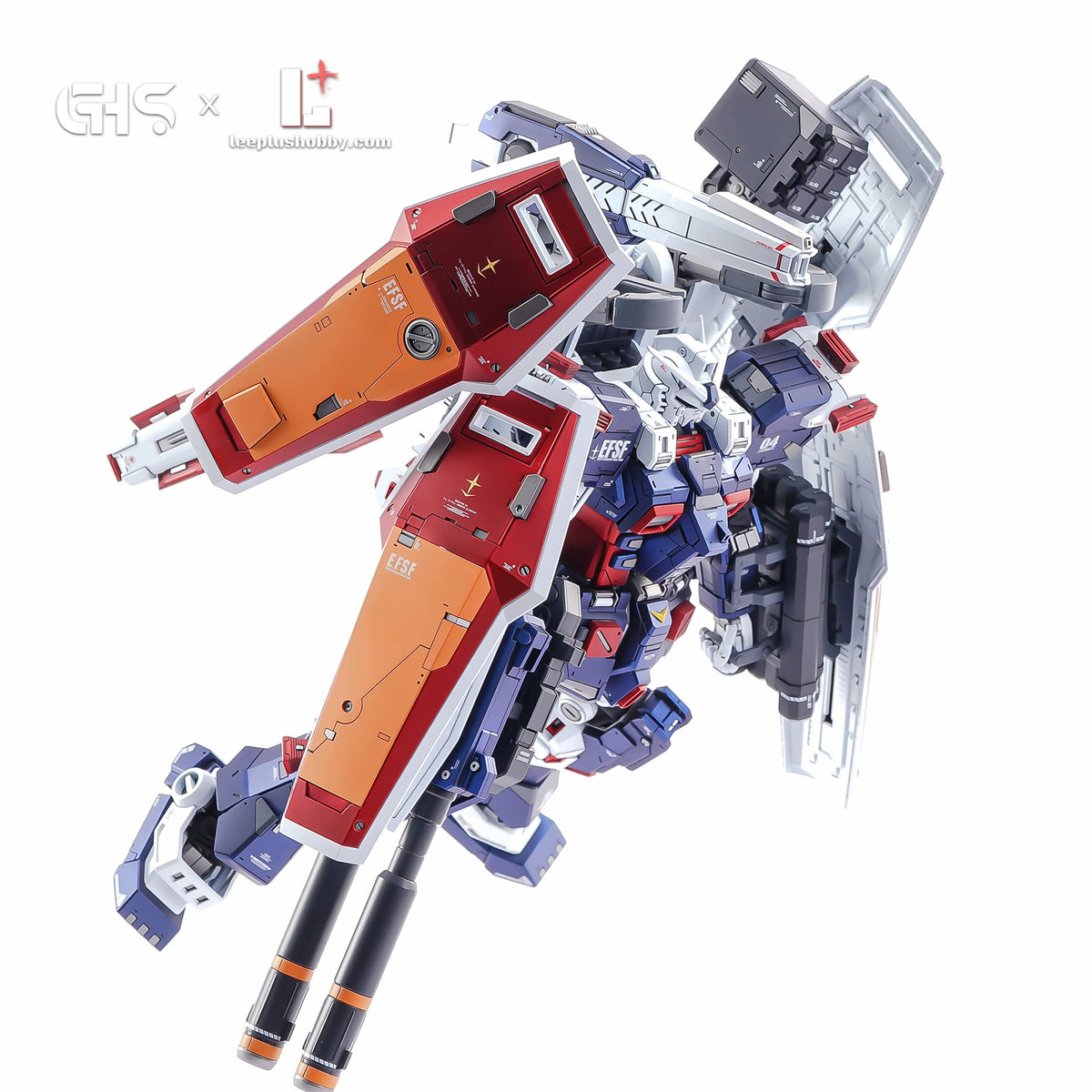 GHS MG 1/100 FA-78 Full Armor Gundam Ver.Ka conversion — side view with layered shields