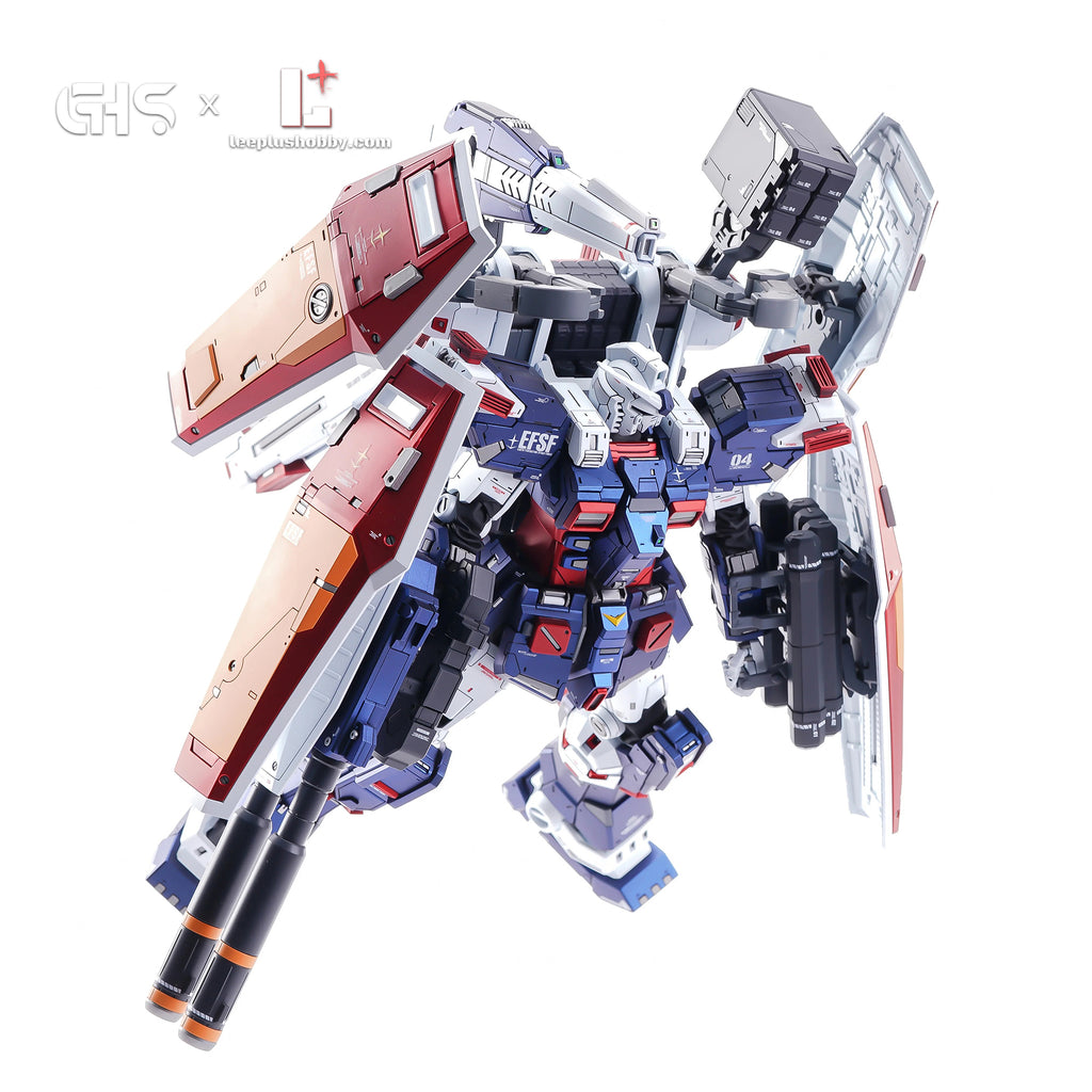 GHS MG 1/100 FA-78 Full Armor Gundam Ver.Ka conversion — elevated front view with raised shields