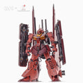 GHS 1/100 MSK-008 Dijeh Char's Custom resin kit — red-painted model standing with tall backpack fins
