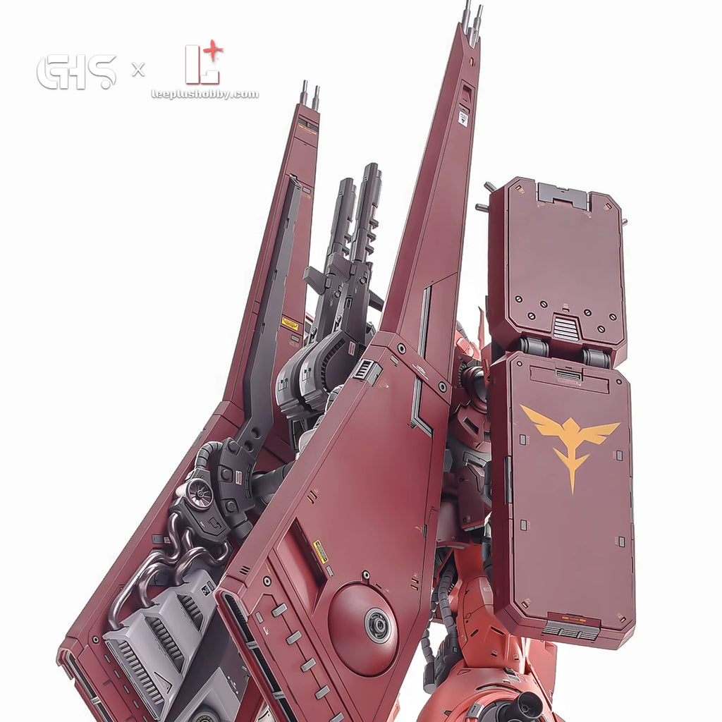 GHS 1/100 MSK-008 Dijeh Char's Custom resin kit — backpack fin and shoulder shield close-up