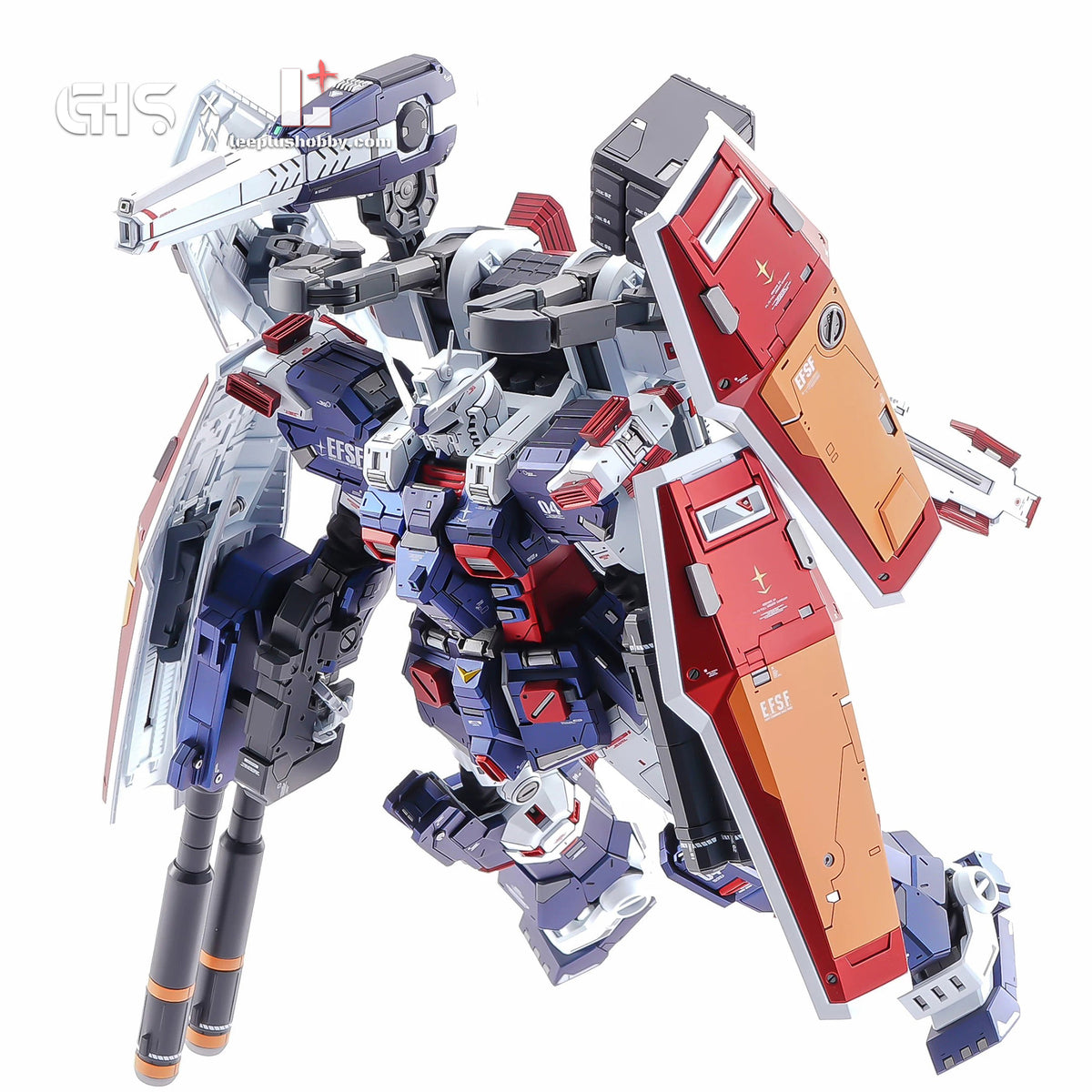 GHS MG 1/100 FA-78 Full Armor Gundam Ver.Ka conversion — front flying pose with twin weapon barrels