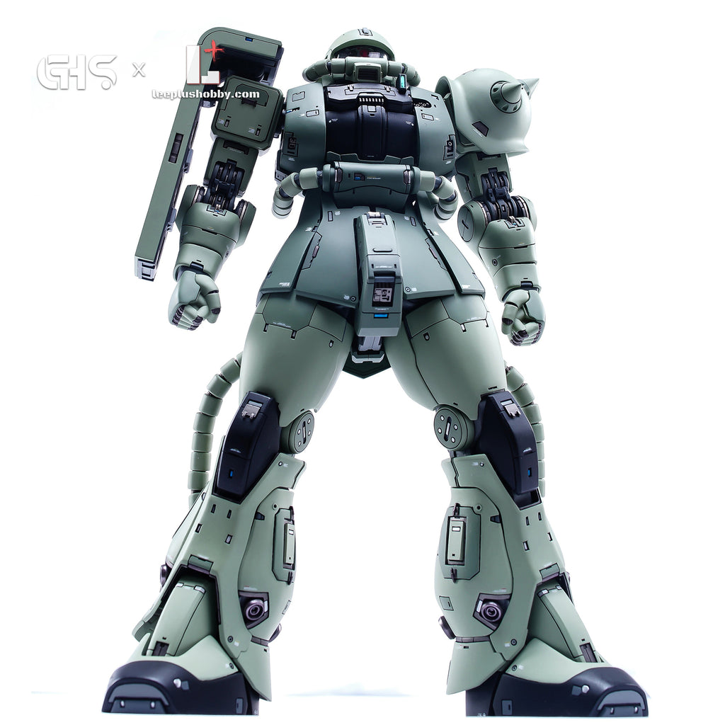 GHS MG 1/100 MS-06S Zaku Ver. 2.0 conversion — green model full-body front view