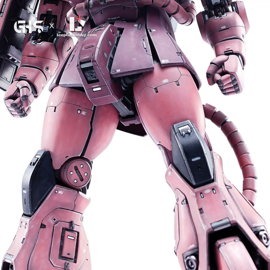 GHS MG 1/100 MS-06S Zaku Ver. 2.0 conversion — red model skirt armour and leg detail